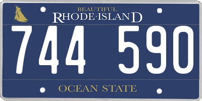 RI license plate 744590