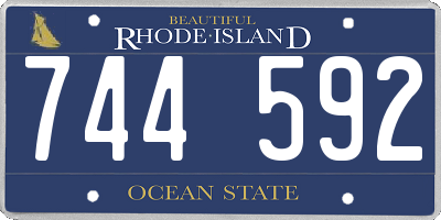 RI license plate 744592