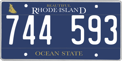 RI license plate 744593