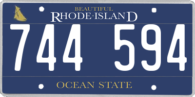 RI license plate 744594
