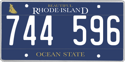 RI license plate 744596