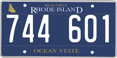 RI license plate 744601