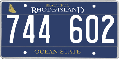 RI license plate 744602
