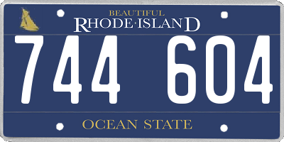 RI license plate 744604
