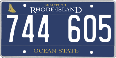 RI license plate 744605