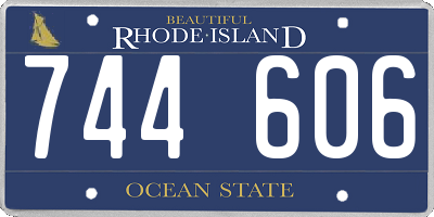 RI license plate 744606