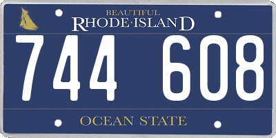 RI license plate 744608