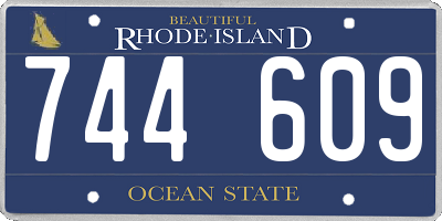 RI license plate 744609
