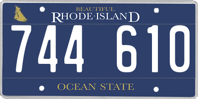 RI license plate 744610