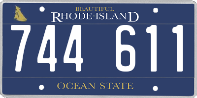 RI license plate 744611