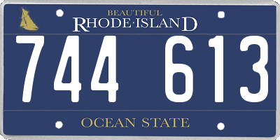 RI license plate 744613