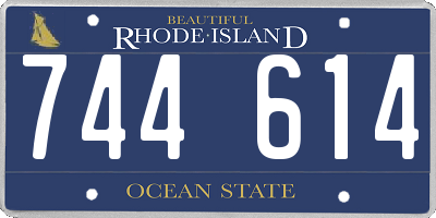 RI license plate 744614