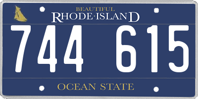 RI license plate 744615
