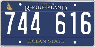 RI license plate 744616