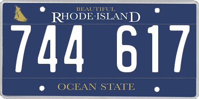 RI license plate 744617