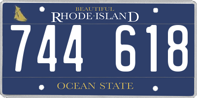 RI license plate 744618