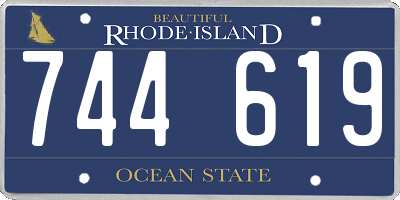 RI license plate 744619