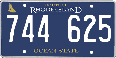 RI license plate 744625