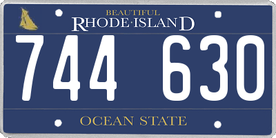 RI license plate 744630