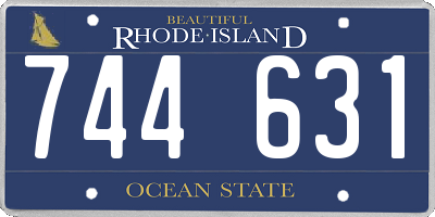 RI license plate 744631