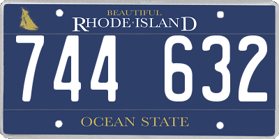 RI license plate 744632