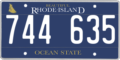 RI license plate 744635