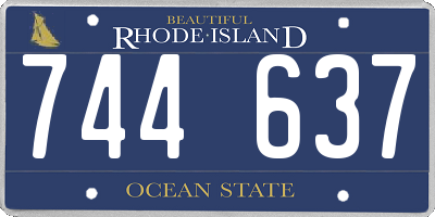RI license plate 744637