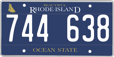 RI license plate 744638