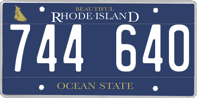 RI license plate 744640