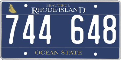 RI license plate 744648