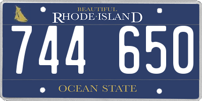 RI license plate 744650