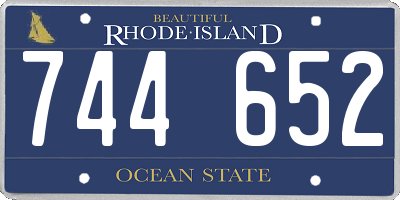 RI license plate 744652