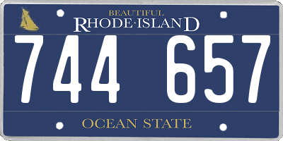 RI license plate 744657