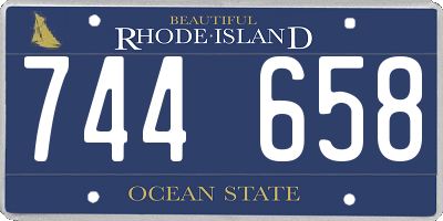 RI license plate 744658