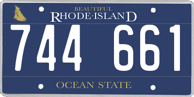 RI license plate 744661