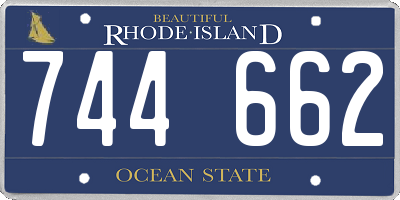 RI license plate 744662