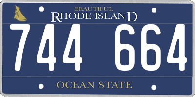 RI license plate 744664