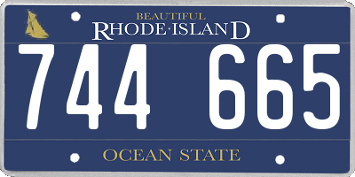 RI license plate 744665