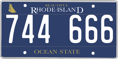 RI license plate 744666