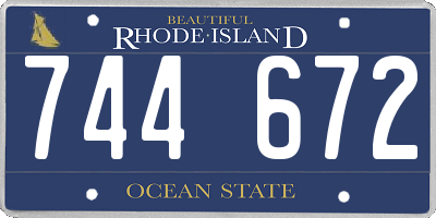 RI license plate 744672