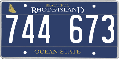 RI license plate 744673