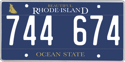 RI license plate 744674