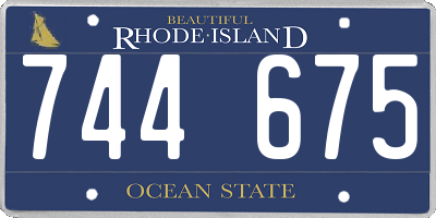 RI license plate 744675