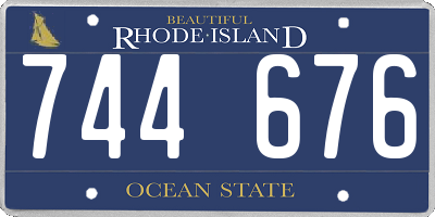 RI license plate 744676