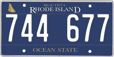 RI license plate 744677