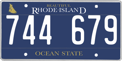 RI license plate 744679
