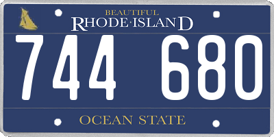 RI license plate 744680
