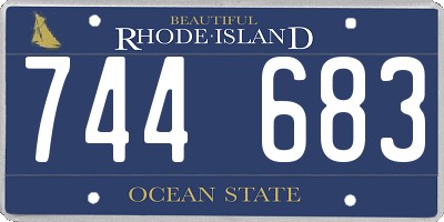RI license plate 744683