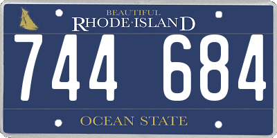 RI license plate 744684