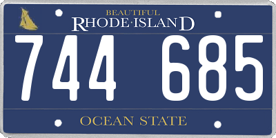 RI license plate 744685